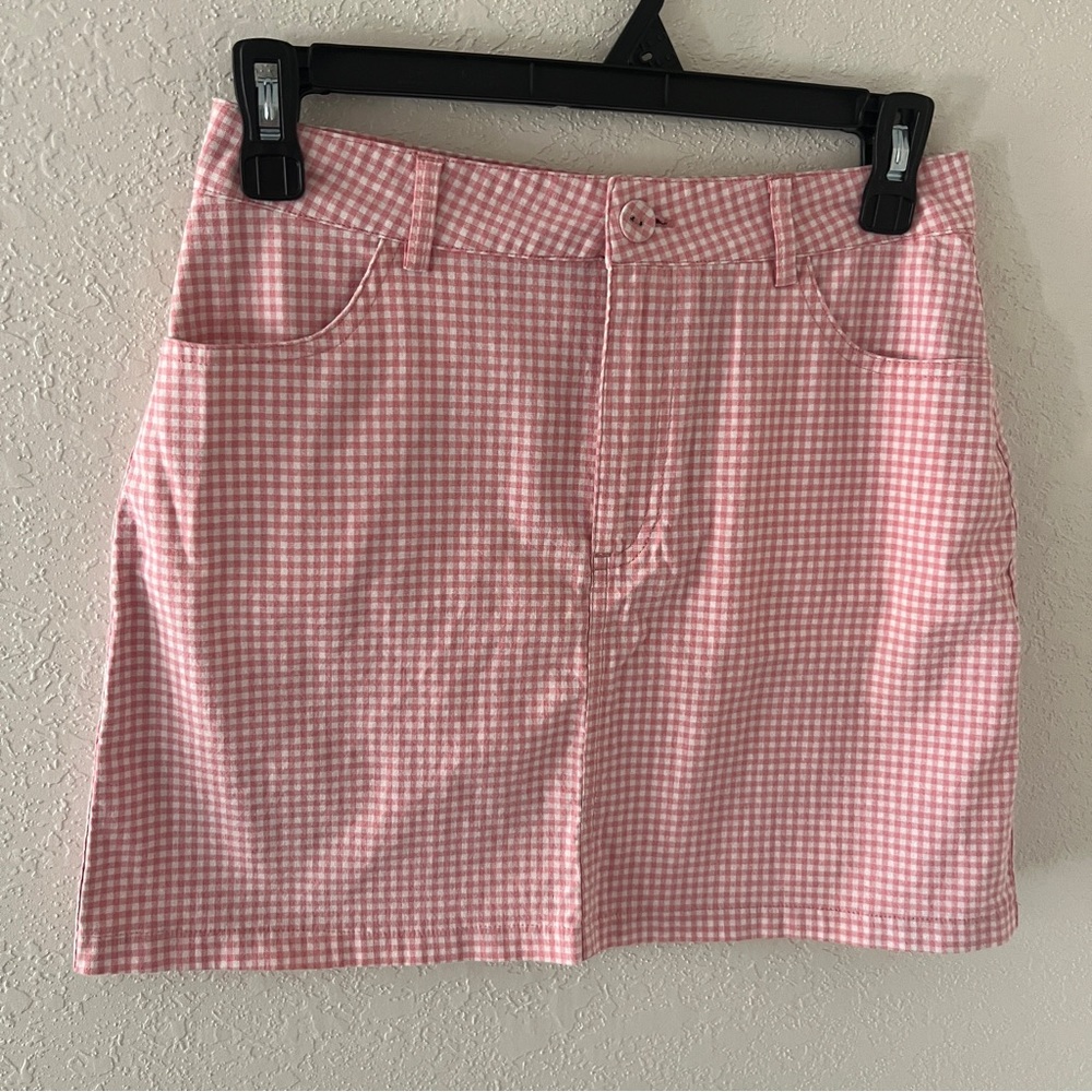 Forever 21 Pink Gingham A‑Line Mini Skirt